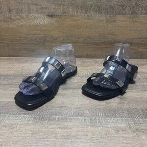 Torrid Black Studded Slide Sandals Women's Size 7.5